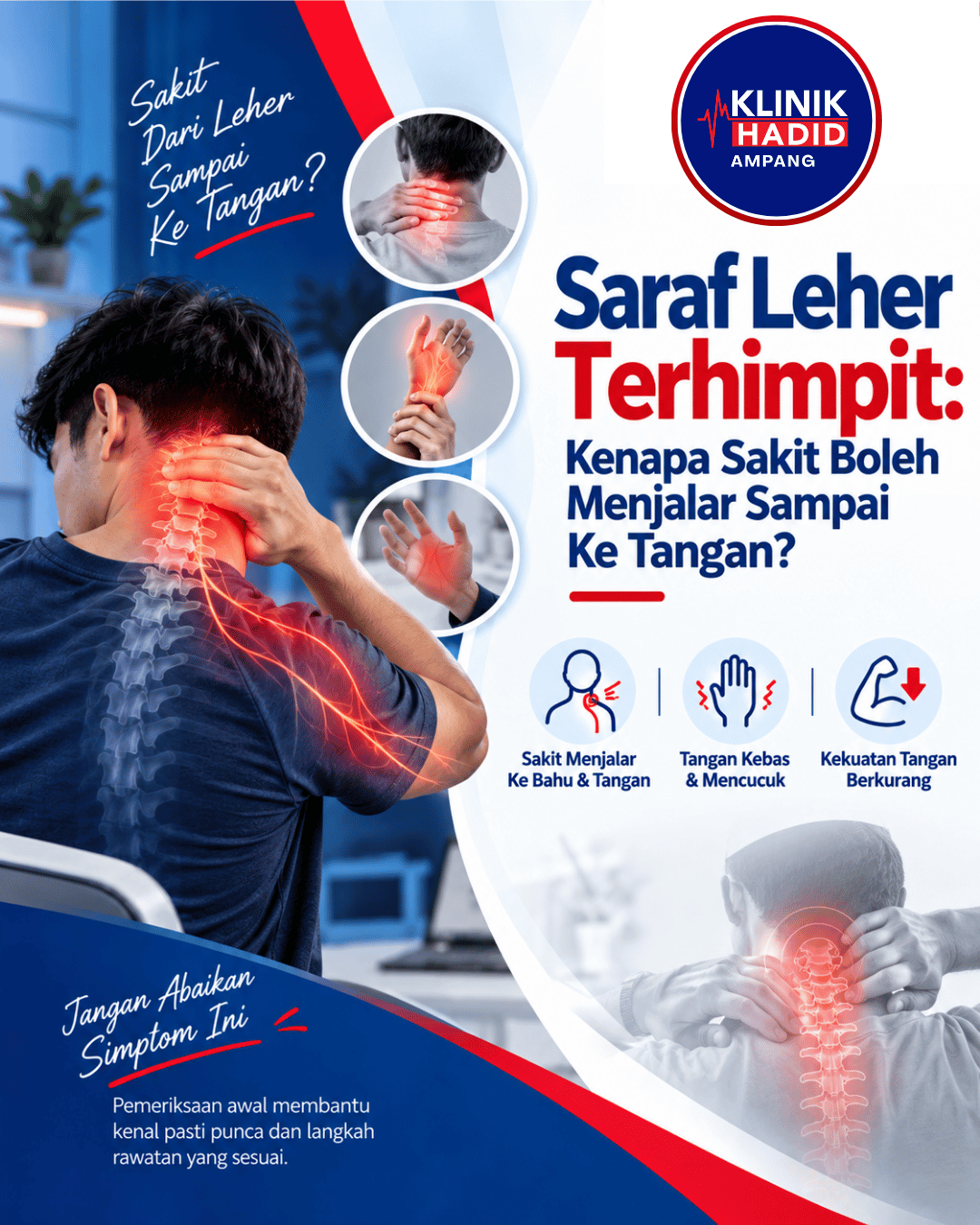 Saraf Leher Terhimpit: Kenapa Sakit Boleh Menjalar Sampai Ke Tangan?